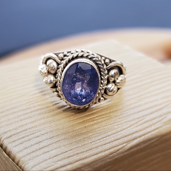 Artisan Rough Cut Tanzanite In SS Ring Sz 8 (NWOT) New Without Tags - Picture 2 of 16